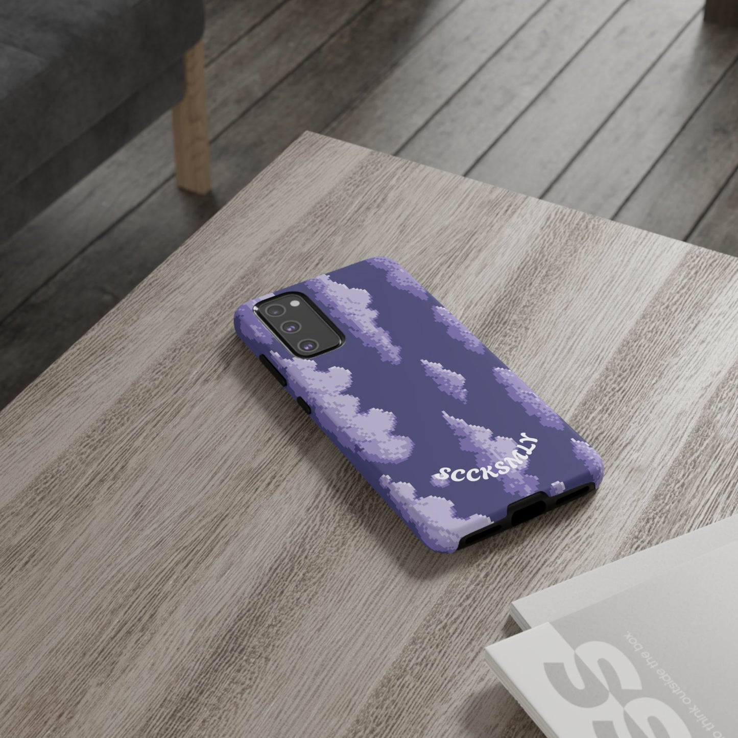 Lilac Pixel Cloud Tough Phone Case for Samsung