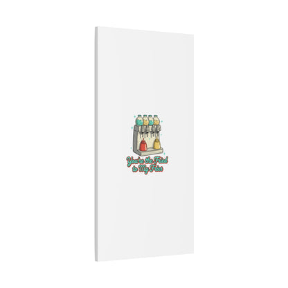 You’re the Fried to My Fries Canvas | Retro Diner Matchbook, Pantry Label Art