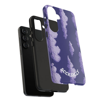 Lilac Pixel Cloud Tough Phone Case for Samsung