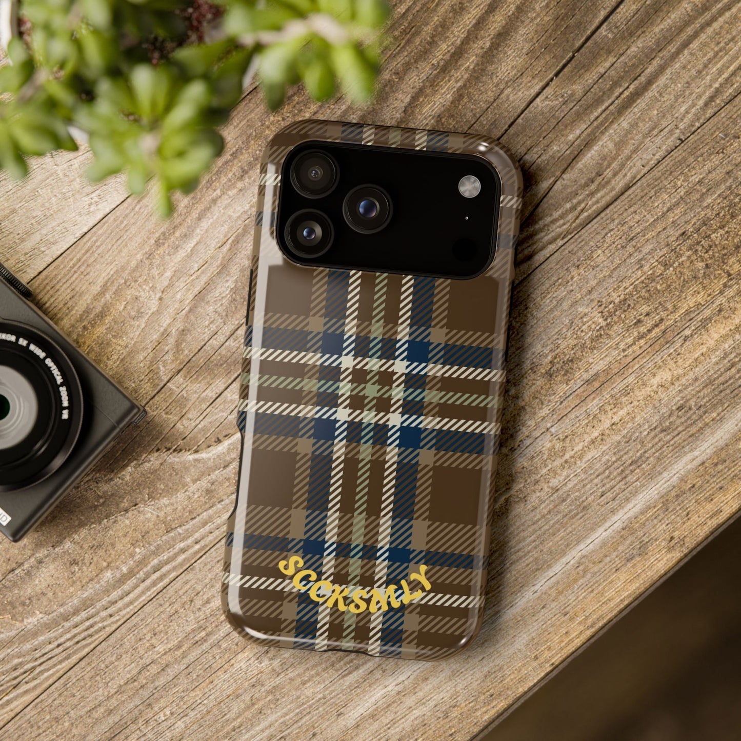 Earth and Sky Plaid Phone Case for Apple