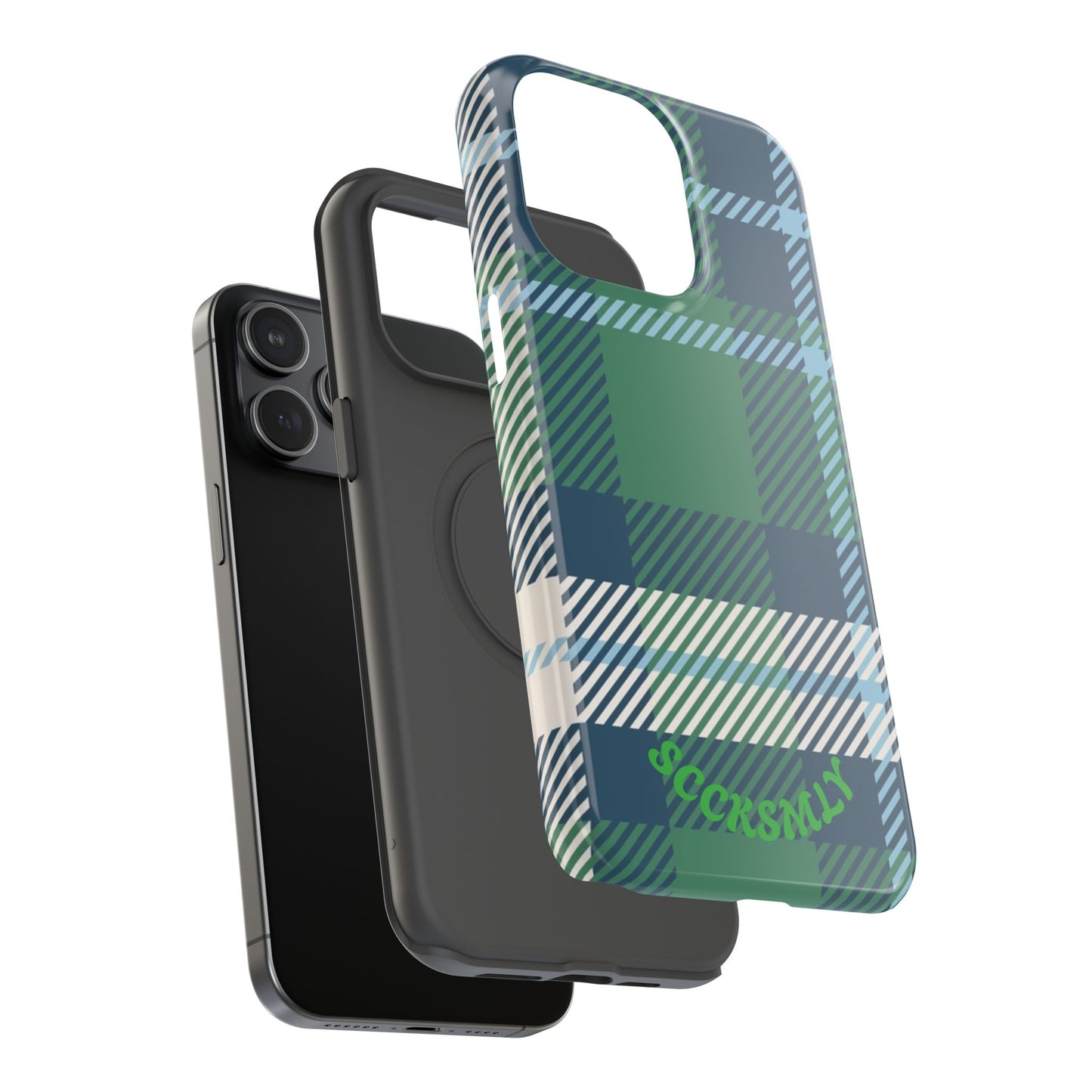 Earth and Sky Plaid Phone Case for Apple