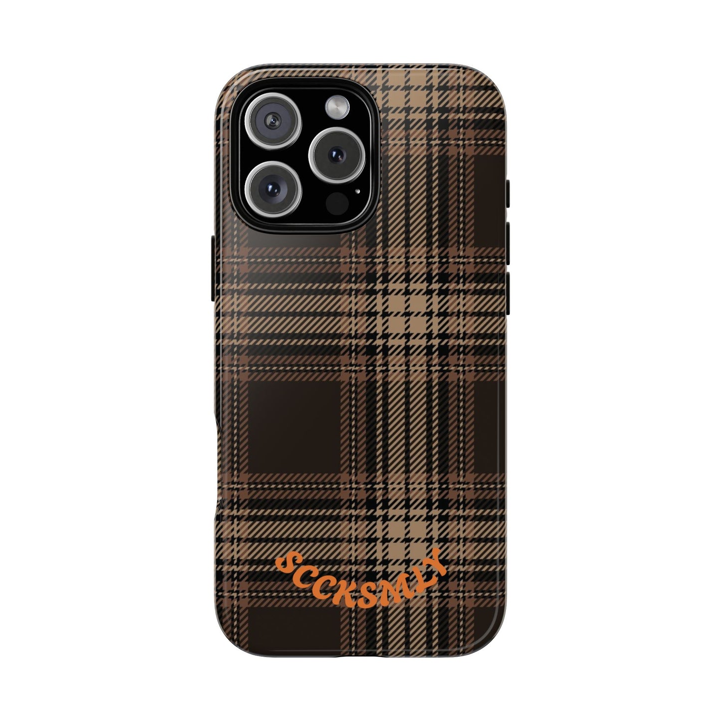 Brown Bread Plaid Tough Phone Case for Apple