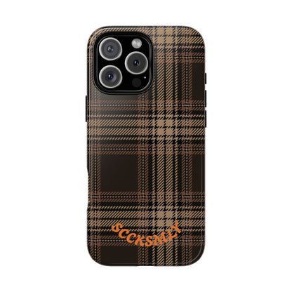 Brown Bread Plaid Tough Phone Case for Apple