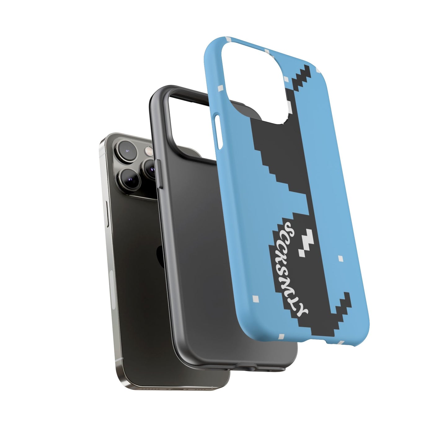 Pixel Glass Tough Phone Case for Apple