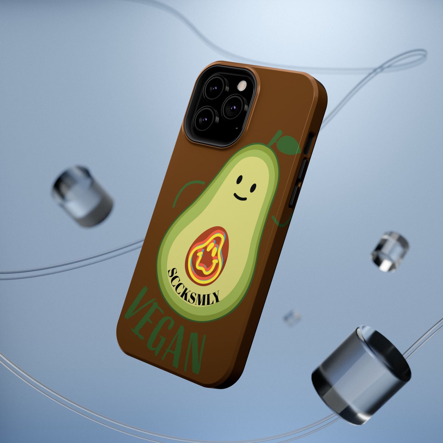 "IOS or Apple" Playful Vegan Avocado Phone Case - Tough, Durable Protection with a Fun Design