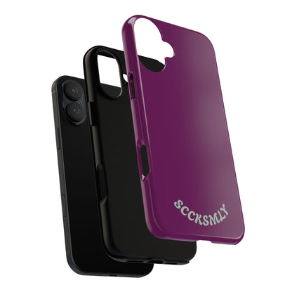 SOLID Amethyst Matte Tough Phone Case for Apple