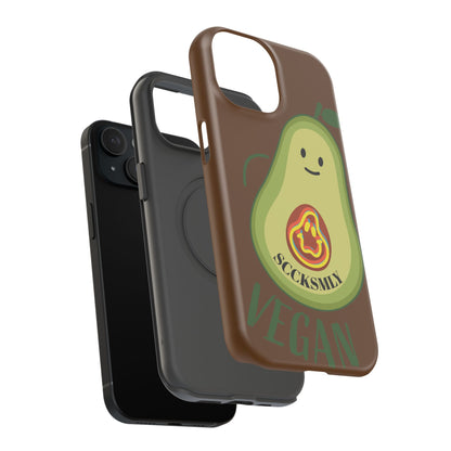 Playful Vegan Avocado Tough Phone Case Apple