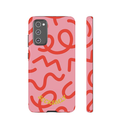 Red Candy Swirls Tough Phone Case for Samsung