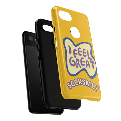 Yellow "I FEEL GREAT" Tough Phone Case for Google Pixel