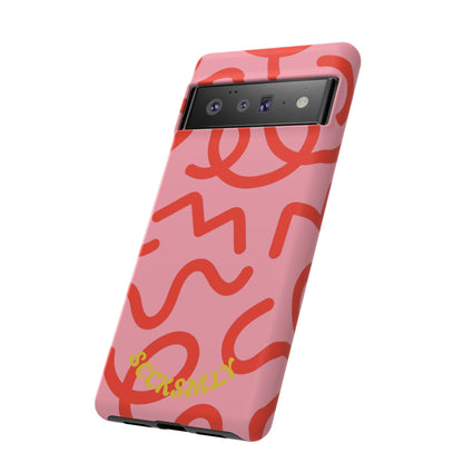 Red Candy Swirls Tough Phone Case for Google