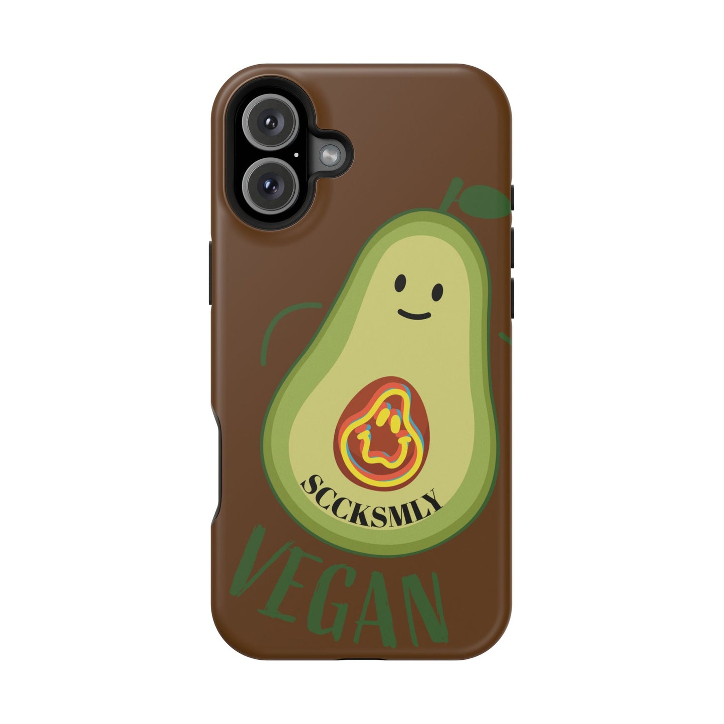 "IOS or Apple" Playful Vegan Avocado Phone Case - Tough, Durable Protection with a Fun Design