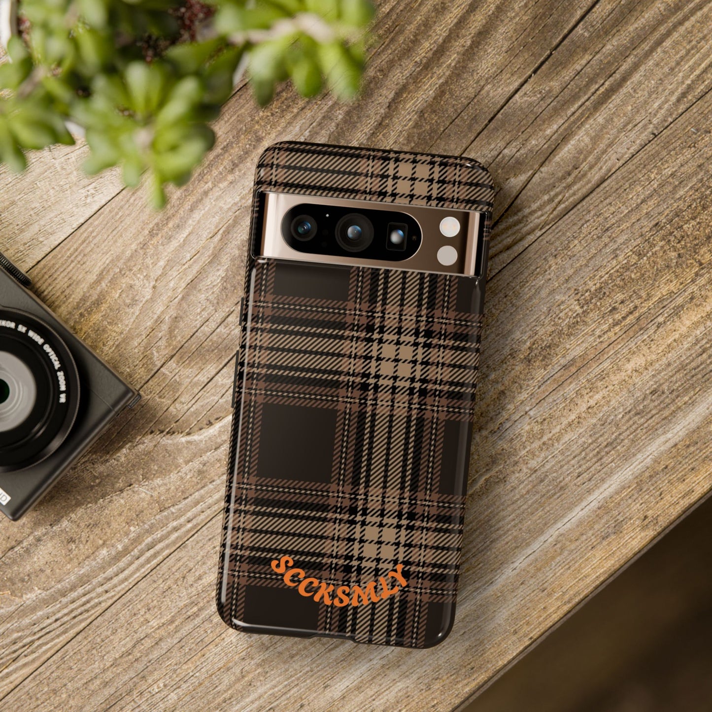 Brown Bread Plaid Tough Phone Case for Google Pixel
