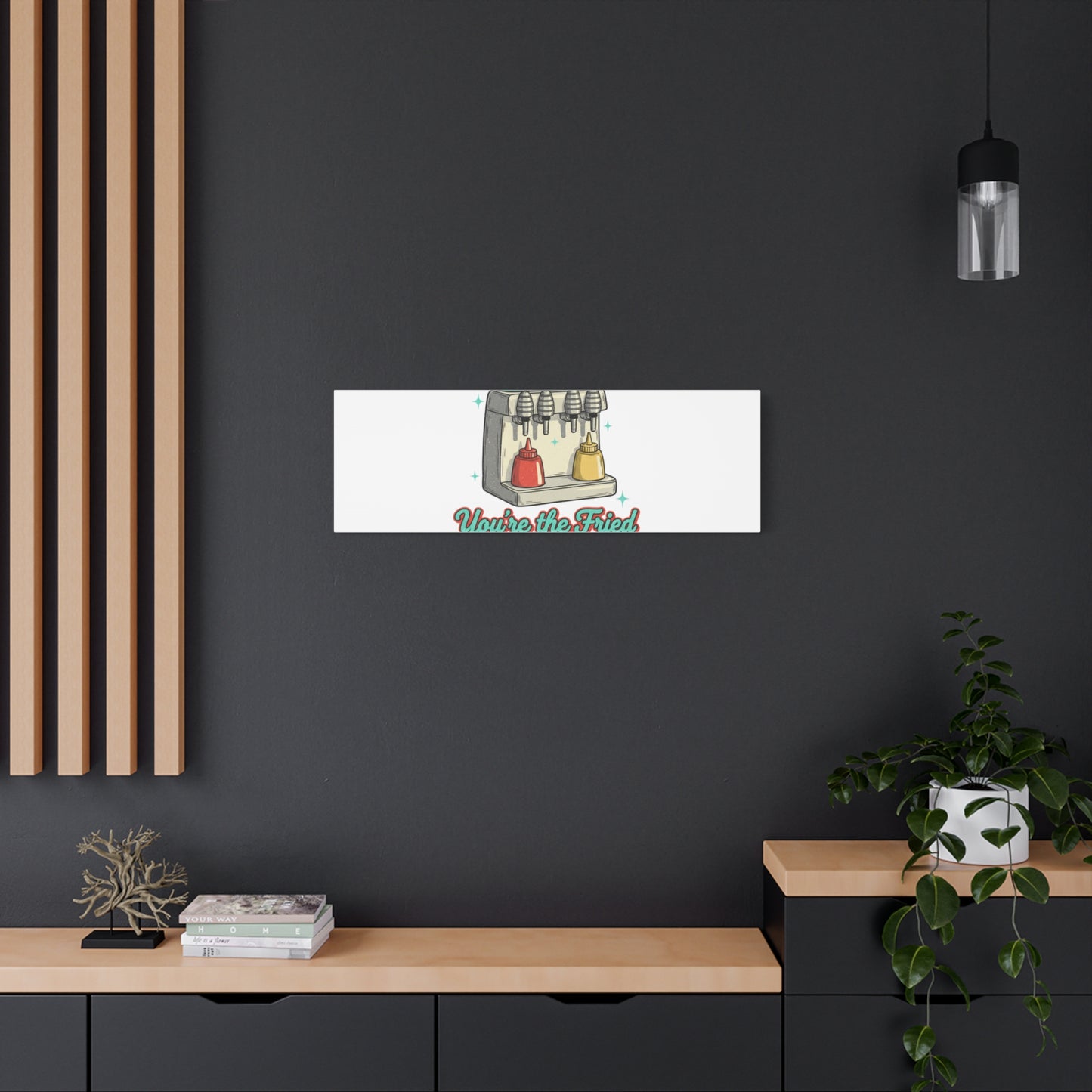 You’re the Fried to My Fries Canvas | Retro Diner Matchbook, Pantry Label Art