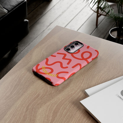 Red Candy Swirls Tough Phone Case for Samsung