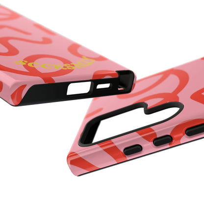 Red Candy Swirls Tough Phone Case for Samsung