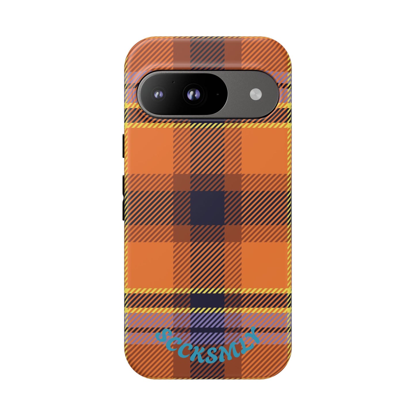 Orange Sickle Plaid Phone Case for Google Pixel