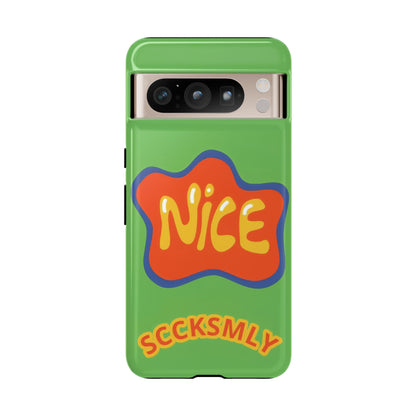 Green "NICE" Tough Phone Case for Google Pixel