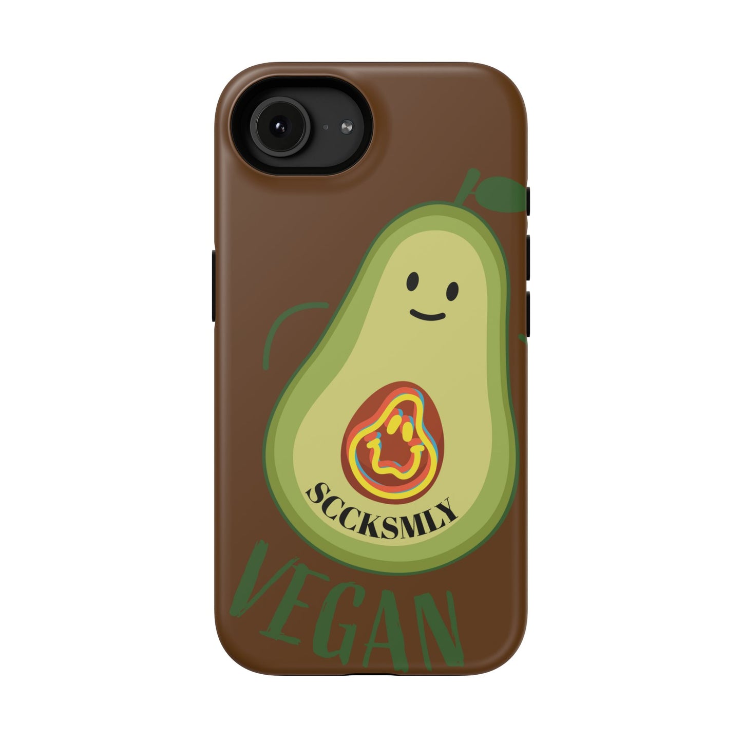 Playful Vegan Avocado Tough Phone Case Apple