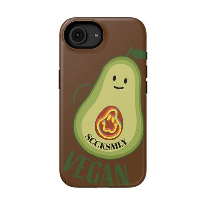 Playful Vegan Avocado Tough Phone Case Apple