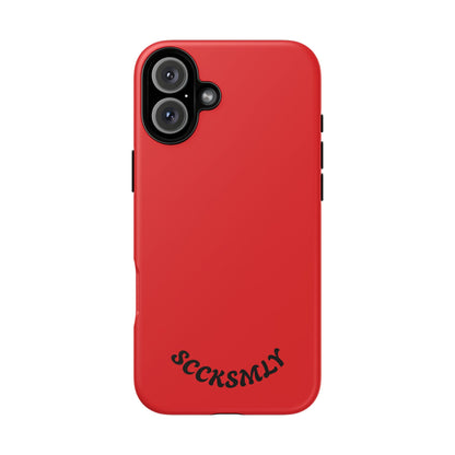 SOLID Screaming Red Tough Case for Apple