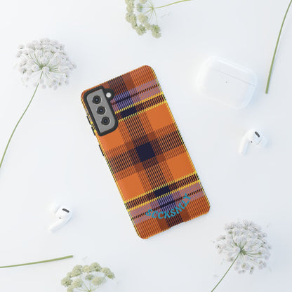 Orange Sickle Plaid Phone Case for Samsung