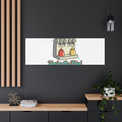 You’re the Fried to My Fries Canvas | Retro Diner Matchbook, Pantry Label Art