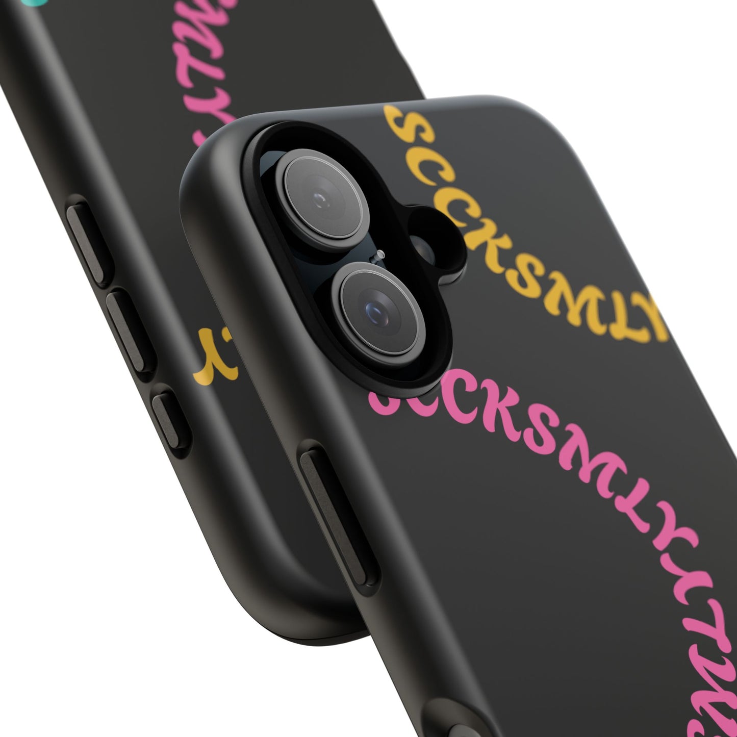 Y2K Wavy Script Tough Case for Apple- Black