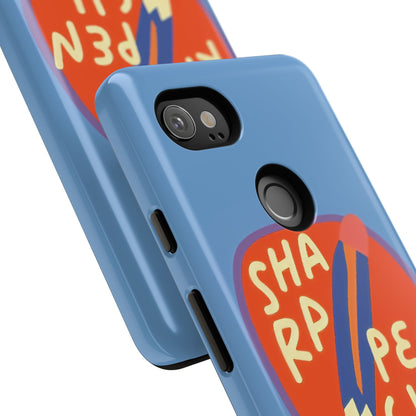 Blue "SHARPEN PENCIL" Tough Phone Case for Google Pixel
