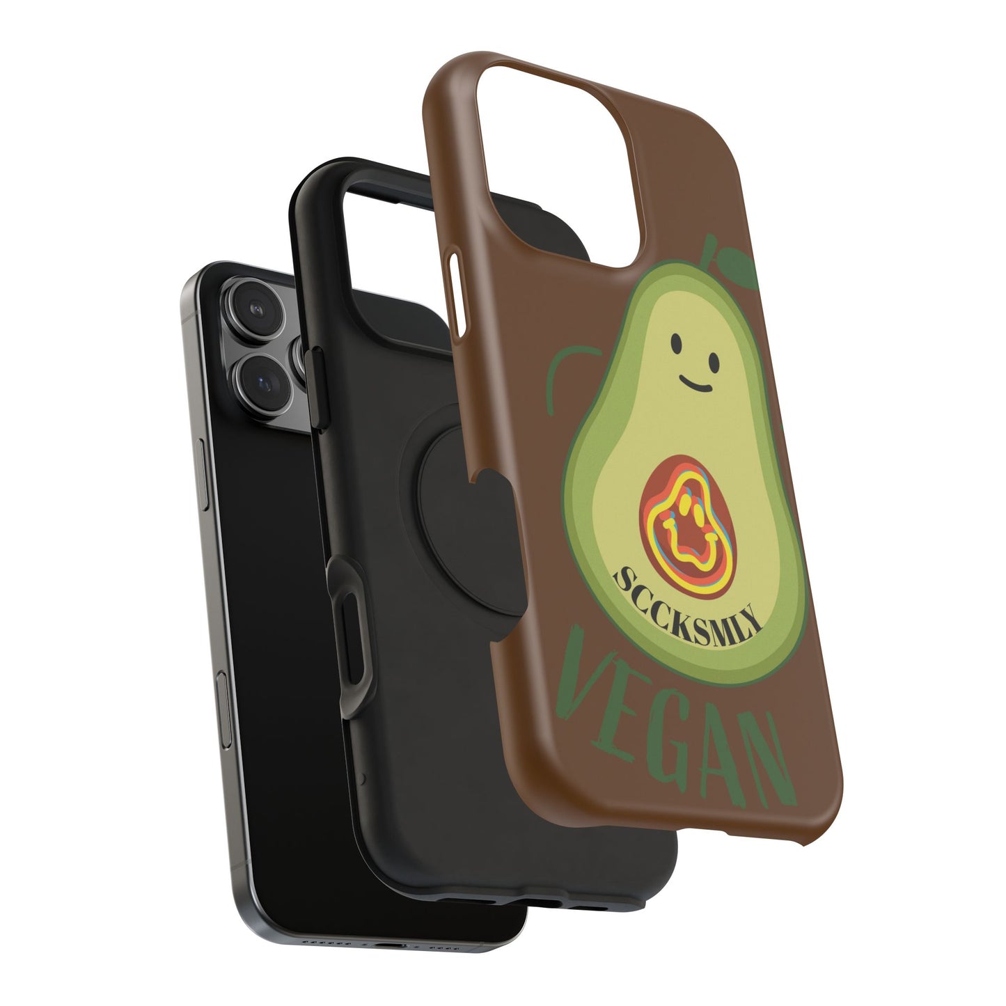 Playful Vegan Avocado Tough Phone Case Apple