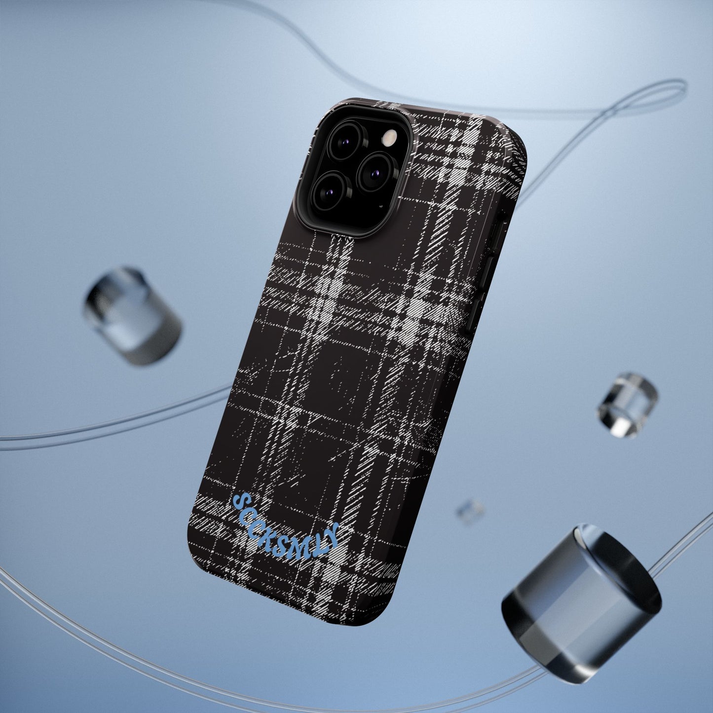 Smoky Grungy Plaid Phone Case for Apple