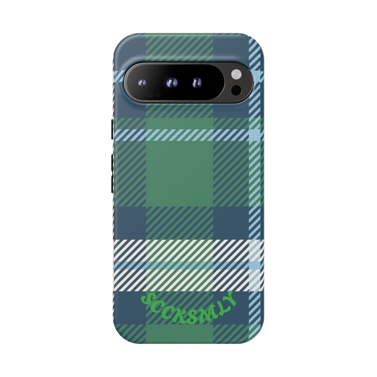 Earth and Sky Plaid Tough Phone Case for Google Pixel