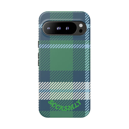 Earth and Sky Plaid Tough Phone Case for Google Pixel
