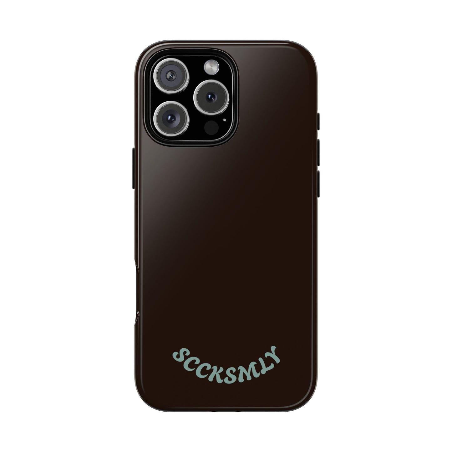 SOLID Espresso Mint Tough Phone Case for Apple