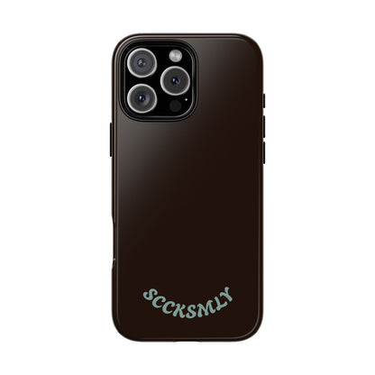 SOLID Espresso Mint Tough Phone Case for Apple