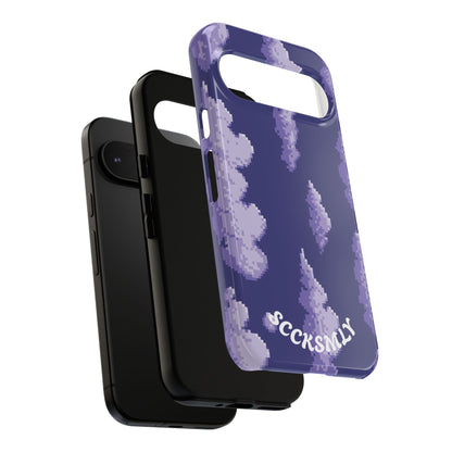 Lilac Pixel Cloud Tough Phone Case for Google Pixel