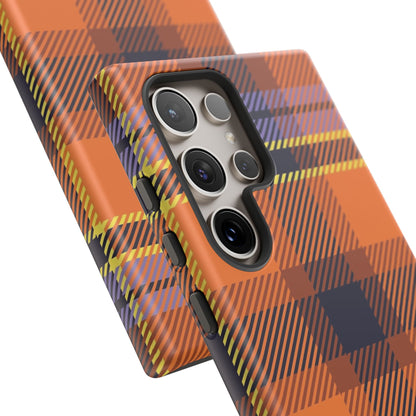 Orange Sickle Plaid Phone Case for Samsung