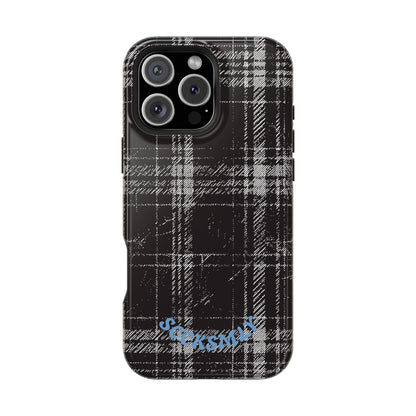 Smoky Grungy Plaid Phone Case for Apple