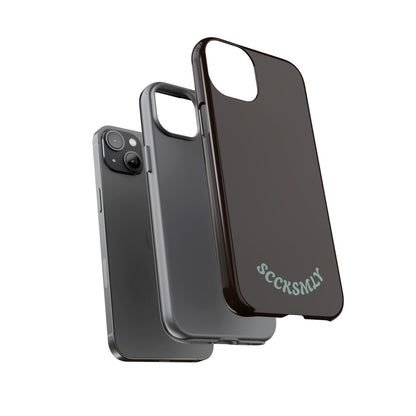 SOLID Espresso Mint Tough Phone Case for Apple