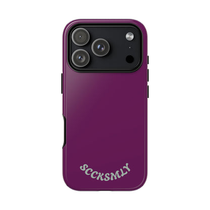 SOLID Amethyst Matte Tough Phone Case for Apple