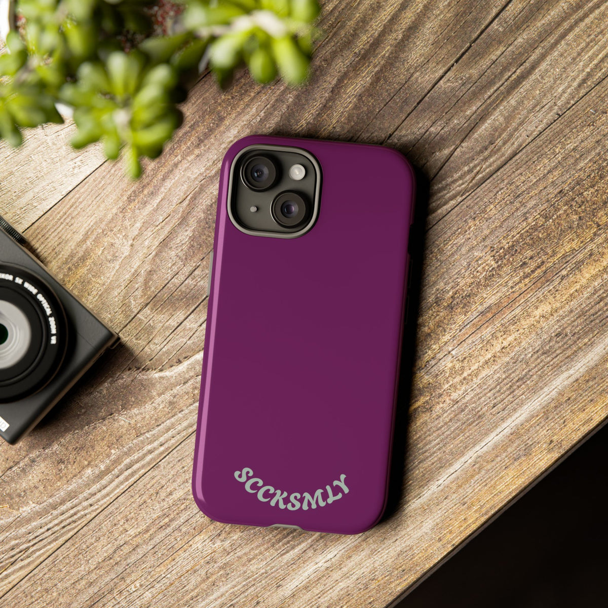 SOLID Amethyst Matte Tough Phone Case for Apple