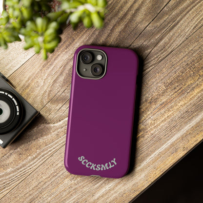 SOLID Amethyst Matte Tough Phone Case for Apple