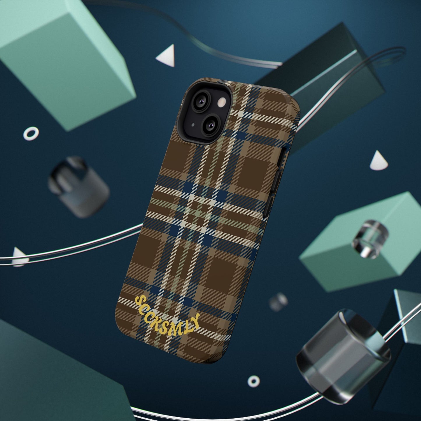 Earth and Sky Plaid Phone Case for Apple