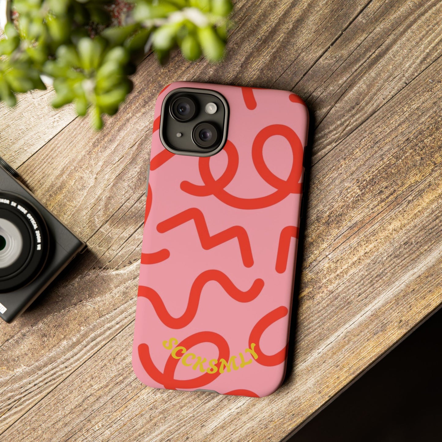 Red Candy Swirls Tough Case for Apple