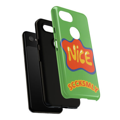 Green "NICE" Tough Phone Case for Google Pixel