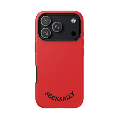 SOLID Screaming Red Tough Case for Apple