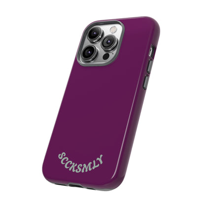 SOLID Amethyst Matte Tough Phone Case for Apple