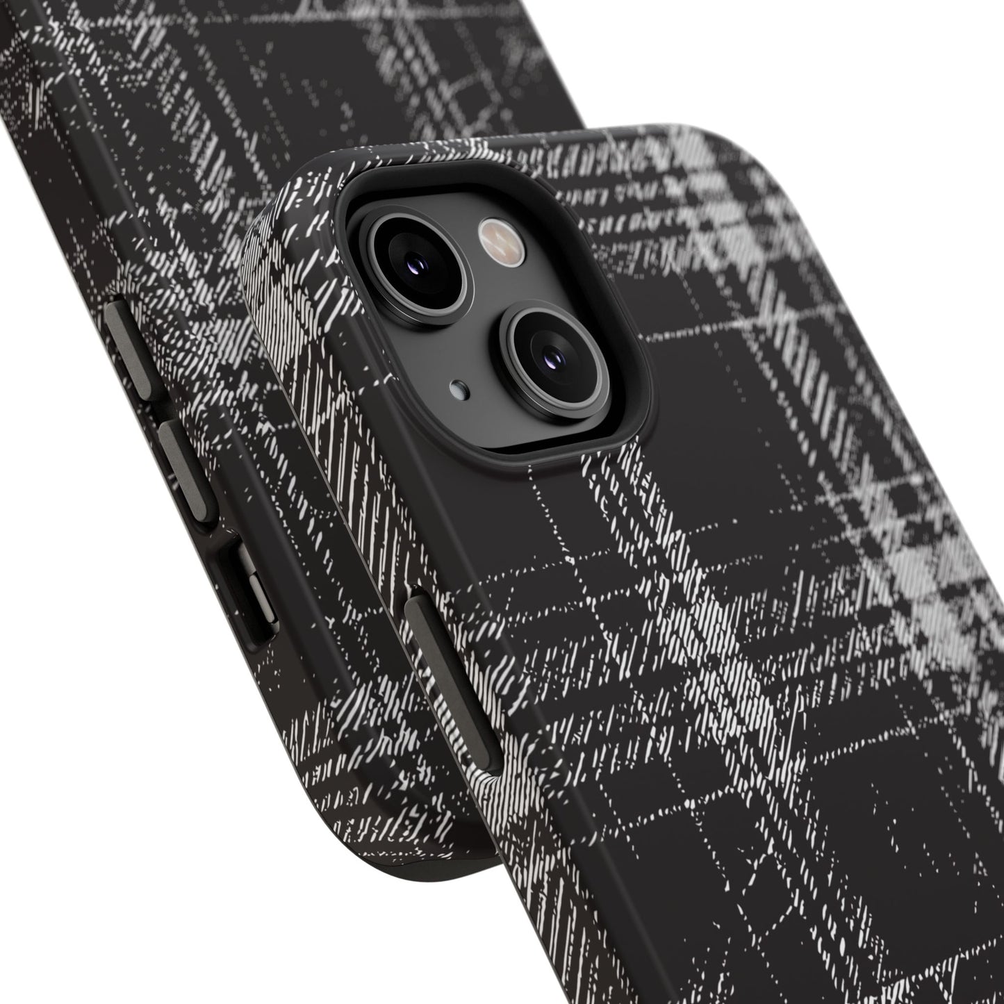Smoky Grungy Plaid Phone Case for Apple