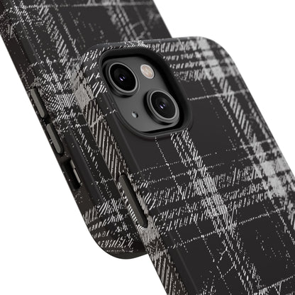 Smoky Grungy Plaid Phone Case for Apple