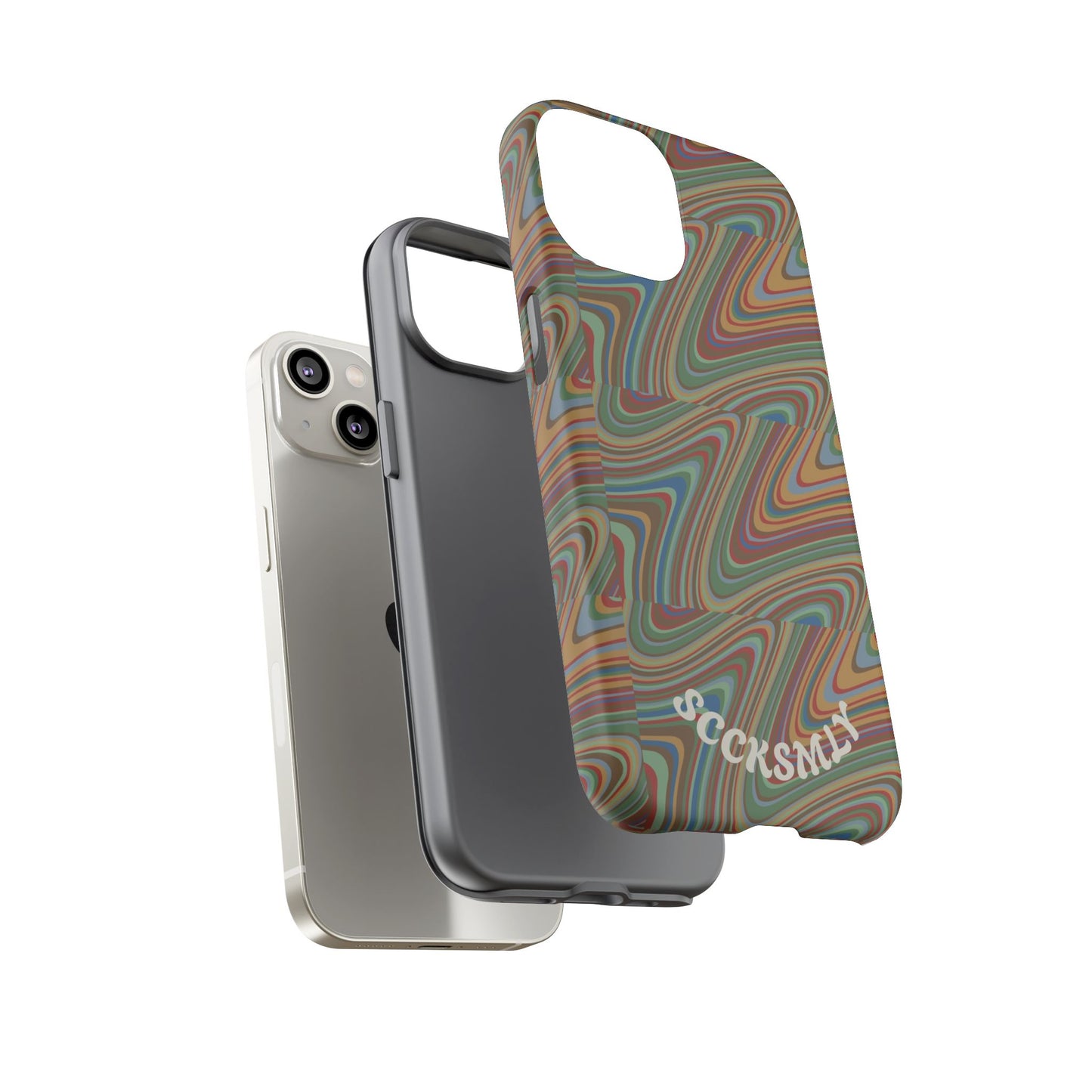 Earthly Waves Tough Phone Case for Apple