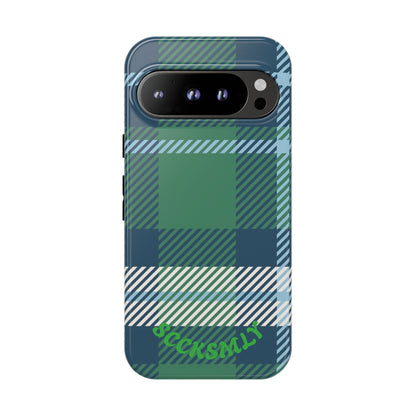 Earth and Sky Plaid Tough Phone Case for Google Pixel